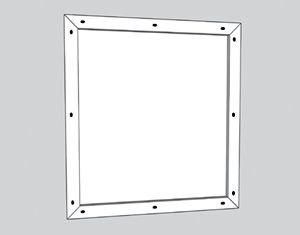illustration of attaching frame to chalkboard